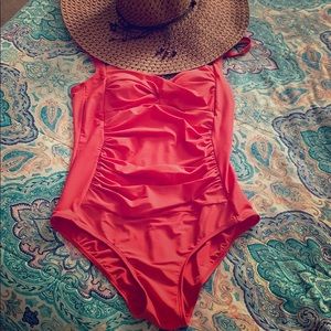 Coral color one piece
